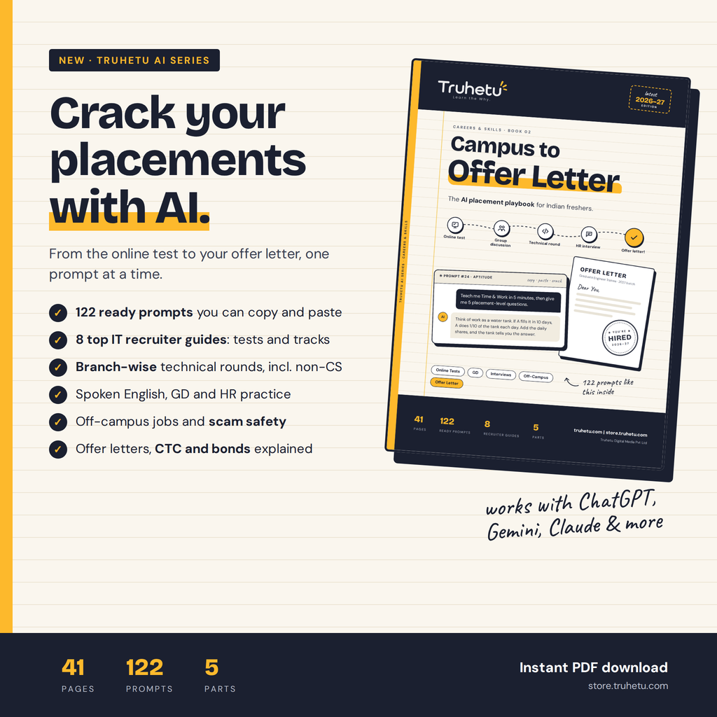 Campus to Offer Letter PDF — AI Placement Preparation Guide for Freshers (122 Prompts)