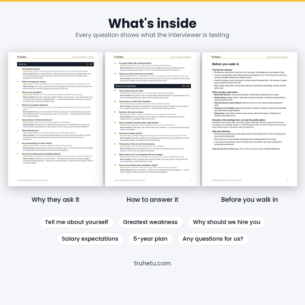 HR Interview Questions — 50 Questions with Answers for Freshers (PDF)
