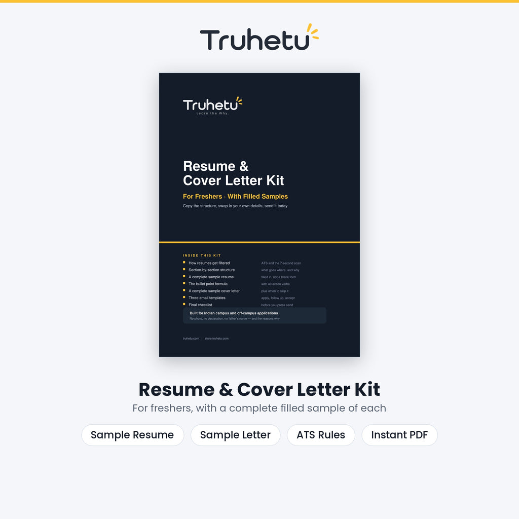 Resume & Cover Letter Kit for Freshers — With Filled Samples (PDF)