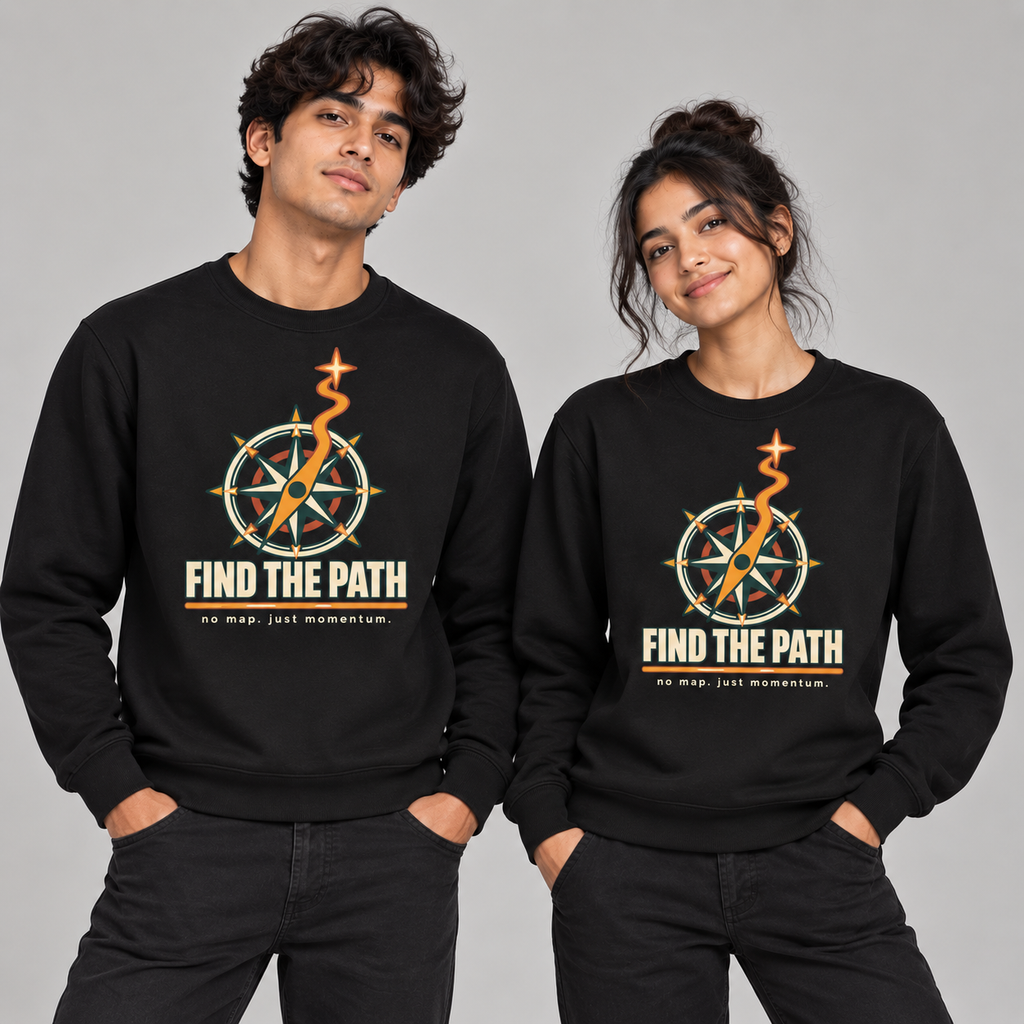 Find The Path Unisex Sweatshirt | Graphic Crewneck for Students Unisex Sweatshirt